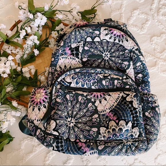 Vera Bradley Purple and Grey Backpack